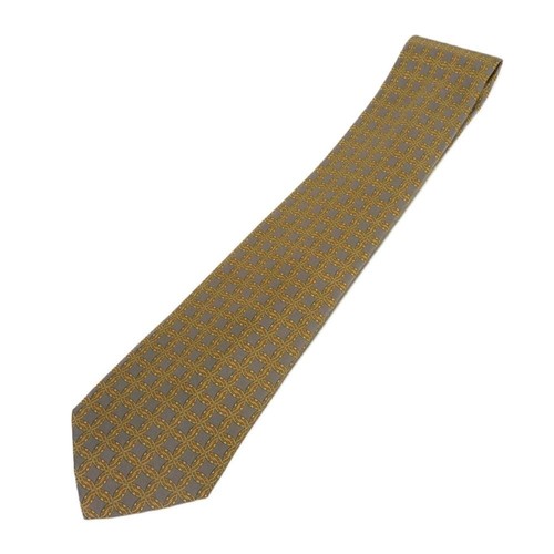 Hermes silk tie motif brown - silk,